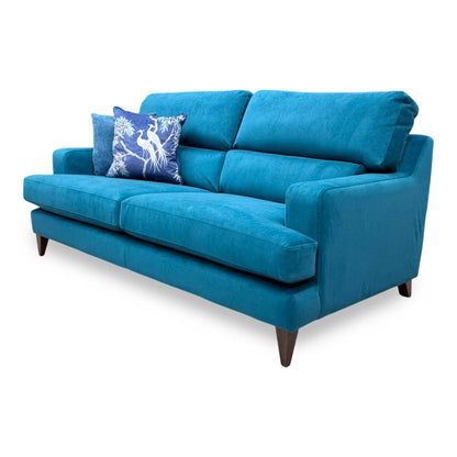 The Lounge Co. 'Romilly' Dra008 Dragoneye Teal Wa Ft Fabric 3 Seater Sofa