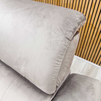 'Genius' Opulence Cedar 51014 Fabric 3 Seater Power Recliner Sofa with Power Headrests, Power Lumbar and Heated Seats