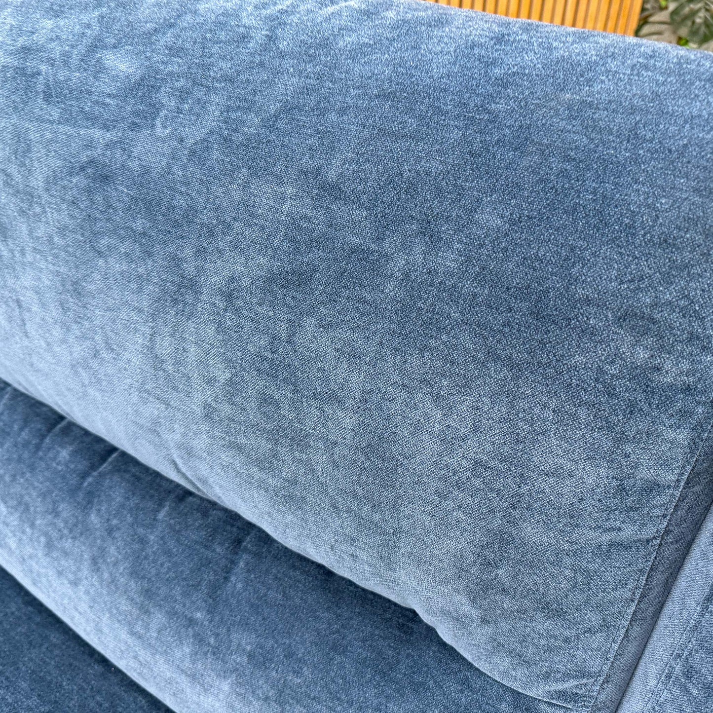 'Flex' Fab-Can-R330 Steel Blue Fabric Large Corner Sofa Bed with Storage Arms