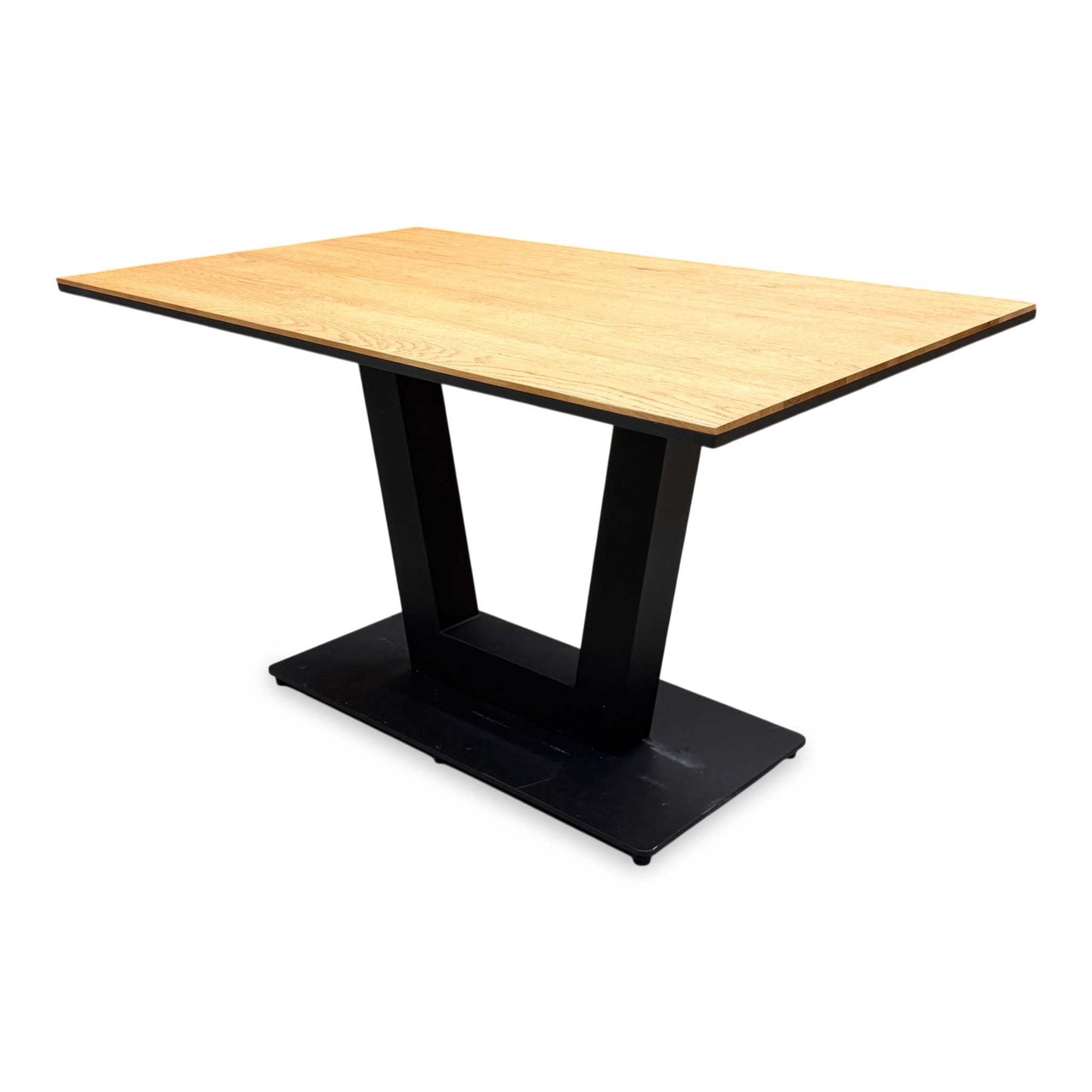 Venus Dining Set - Earth Finish Table, Tan Brown Faux Leather Left Hand Facing Corner Bench & Low Dining Bench