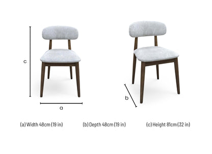 ‘Stockholm’ Dark Oak Wooden Dining Chair