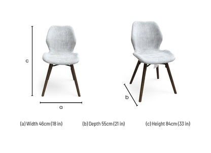 'Stockholm' Dark Oak Upholstered Dining Chair