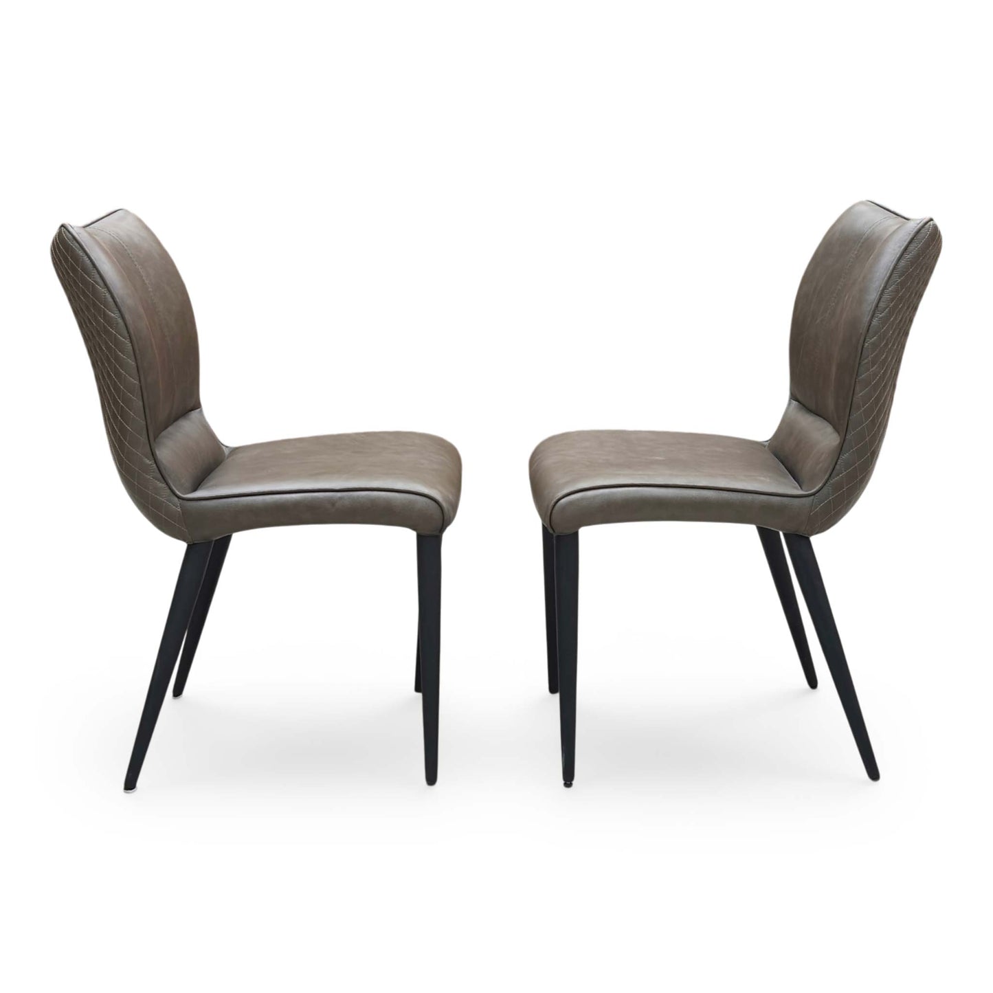 'Murcia' Antiqued Grey Fabric Dining Chairs - Set of 2
