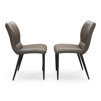 'Murcia' Antiqued Grey Fabric Dining Chairs - Set of 2