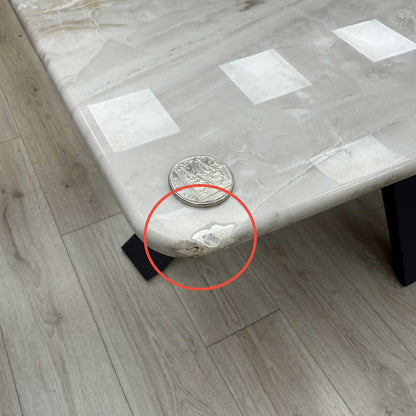 'Germain' Marble Top 150cm Extending Dining Table