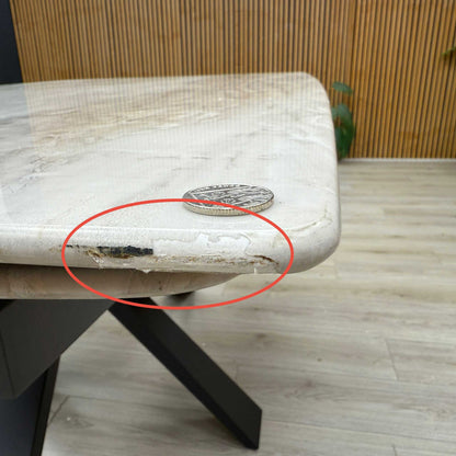 'Germain' Marble Top 150cm Extending Dining Table