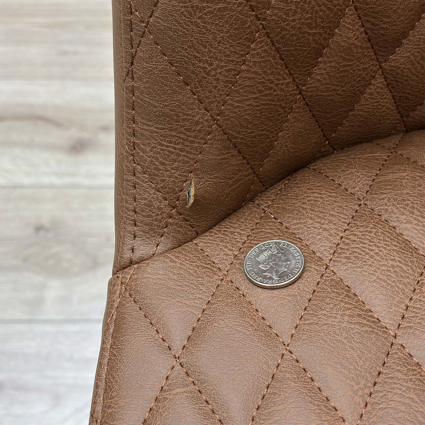 ‘Earth’ Tan Brown Pair of Dining Chairs