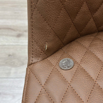 ‘Earth’ Tan Brown Pair of Dining Chairs
