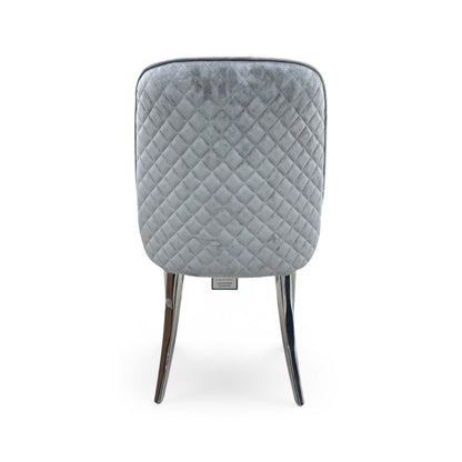 'Dolce' Grey Velvet Dining Chair