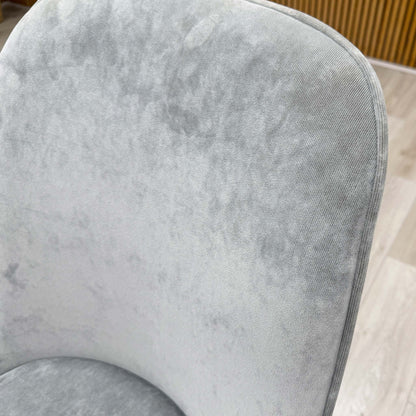 'Dolce' Grey Velvet Dining Chair
