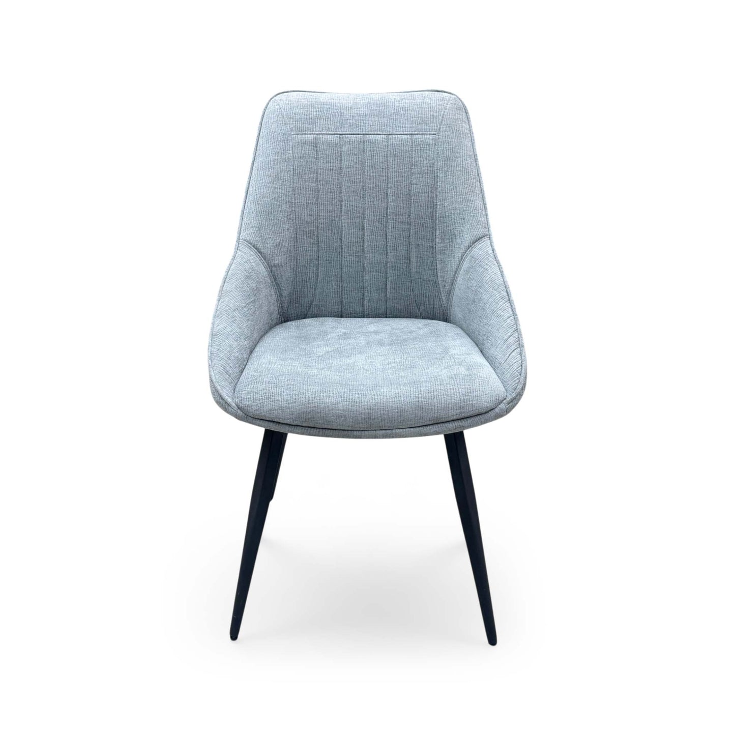 'Crete' Silver Fabric Swivel Dining Chair