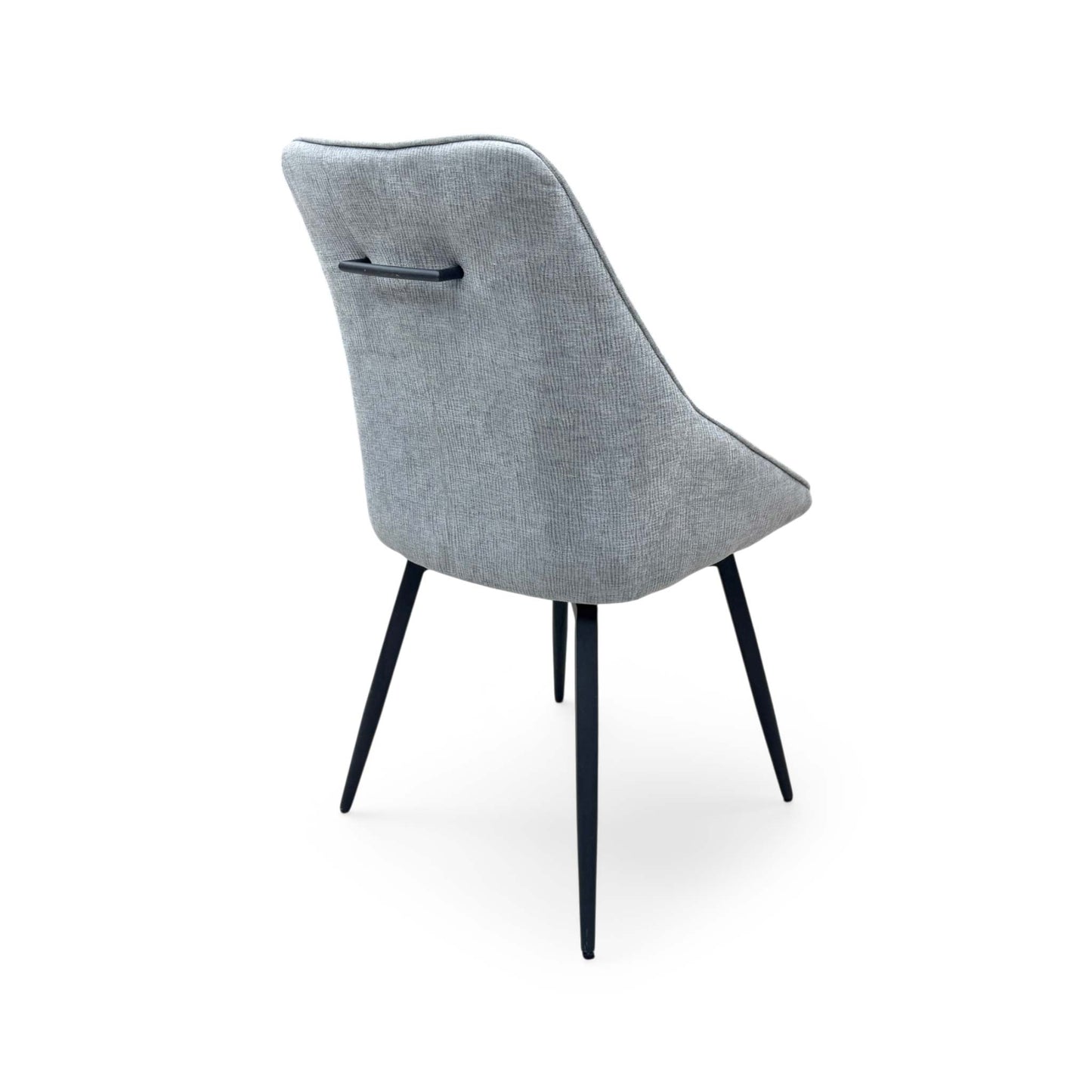 'Crete' Silver Fabric Swivel Dining Chair