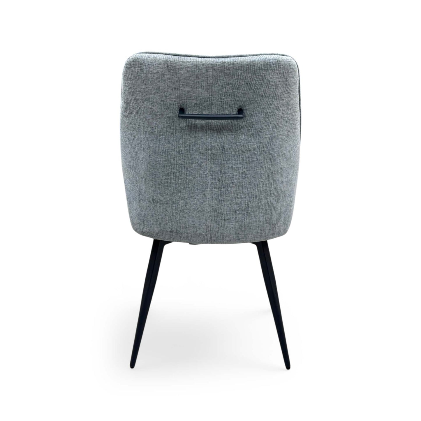 'Crete' Light Grey Fabric Swivel Dining Chair
