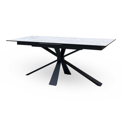 ‘Crete’ Ceramic Top Large Extending Dining Table