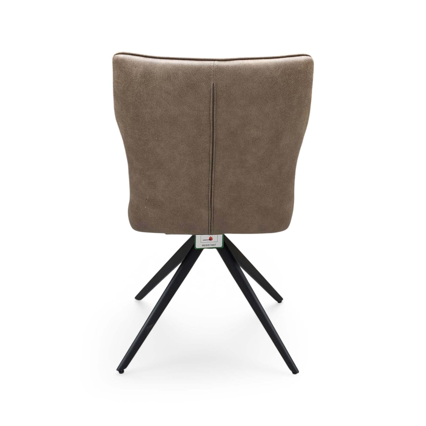 ‘Aydin' Light Brown Fabric Swivel Dining Chair