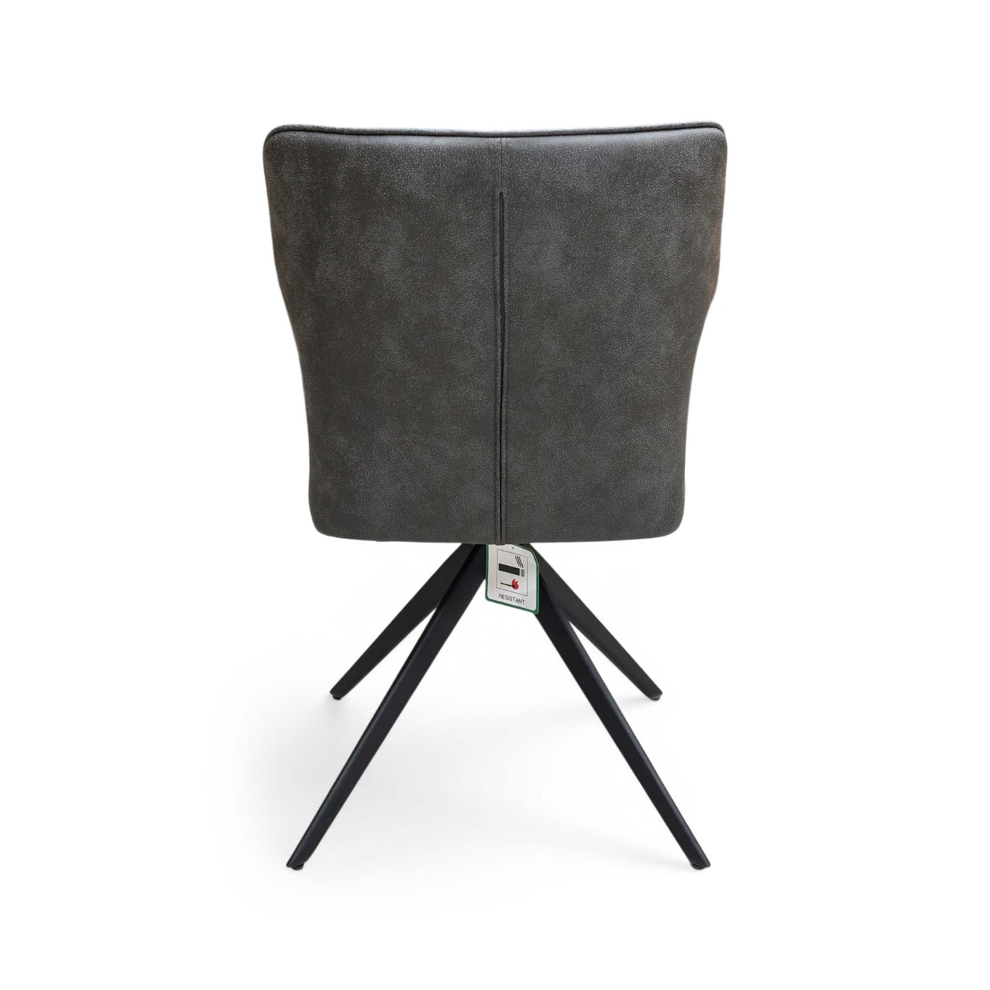 ‘Aydin’ Dark Grey Fabric Swivel Dining Chair