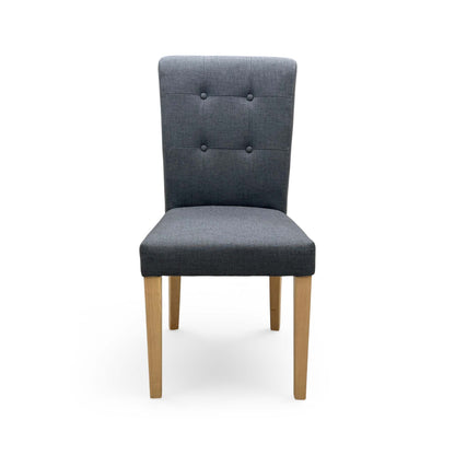 Furnitureland 'Augusta' Anthracite Grey Roll Back Upholstered Dining Chair