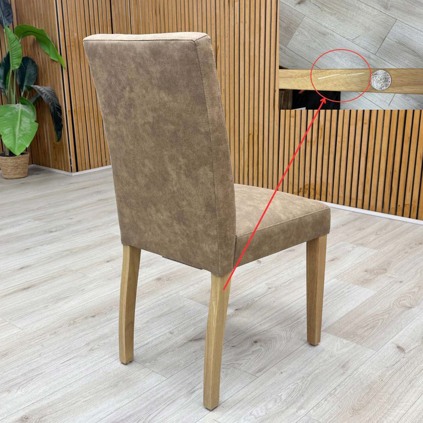 Furnitureland 'Augusta' Taupe Cowboy Upholstered Dining Chair