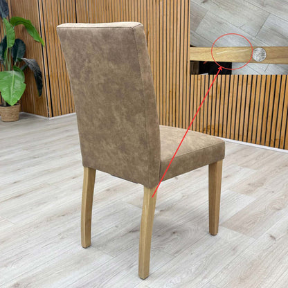 Furnitureland 'Augusta' Taupe Cowboy Upholstered Dining Chair