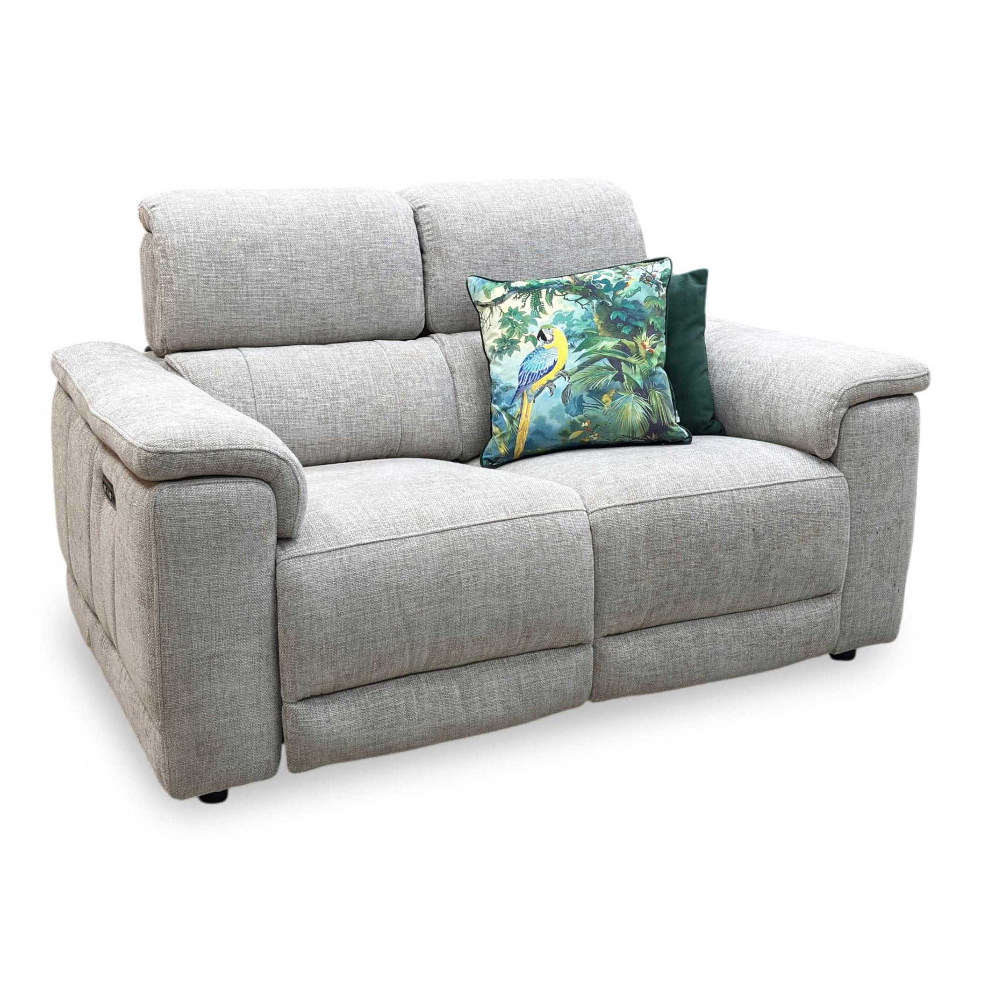 Side profile view demonstrating the sofa's deep seating proportions, comfortable arm cushion slope, and clean wall-away clearance reclining architecture.