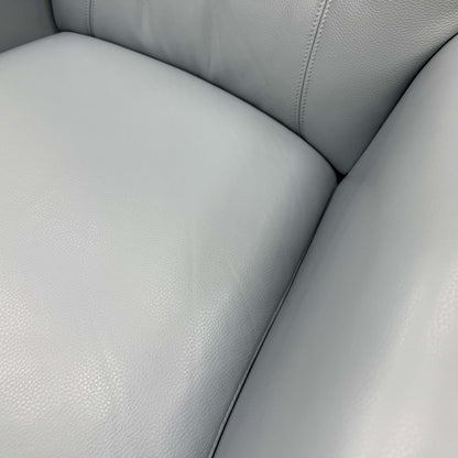 Designer Chair Collection ‘Dussledorf’ Nc-026e Pearl Blue Leather Power Recliner Swivel Chair