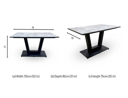 'Venus' Moon Finish Dining Table