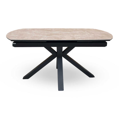 ‘Raul’ Argile Ceramic Top Swivel Extending Dining Table