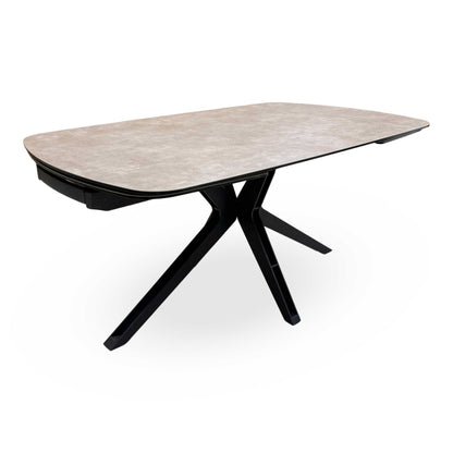 'Jose' Argile Ceramic Top Swivel Extending Dining Table