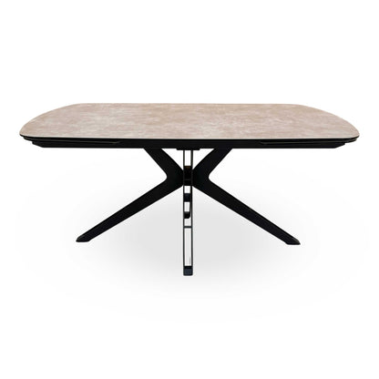 'Jose' Argile Ceramic Top Swivel Extending Dining Table