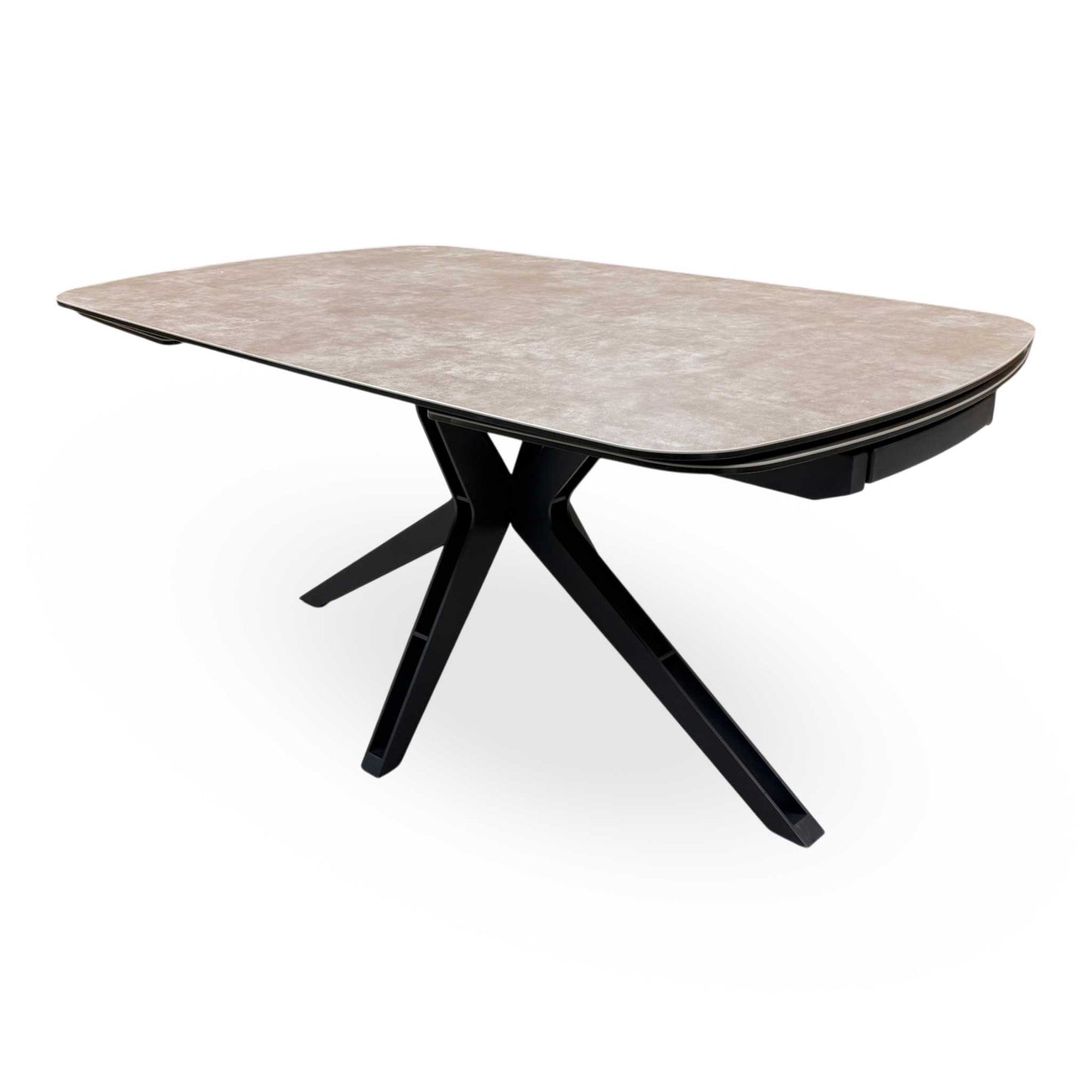 'Jose' Argile Ceramic Top Swivel Extending Dining Table