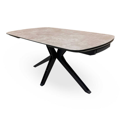 'Jose' Argile Ceramic Top Swivel Extending Dining Table