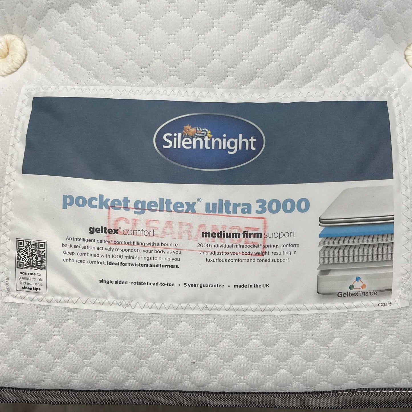 Silentnight Geltex Pocket Ultra 3000 Mattress - King