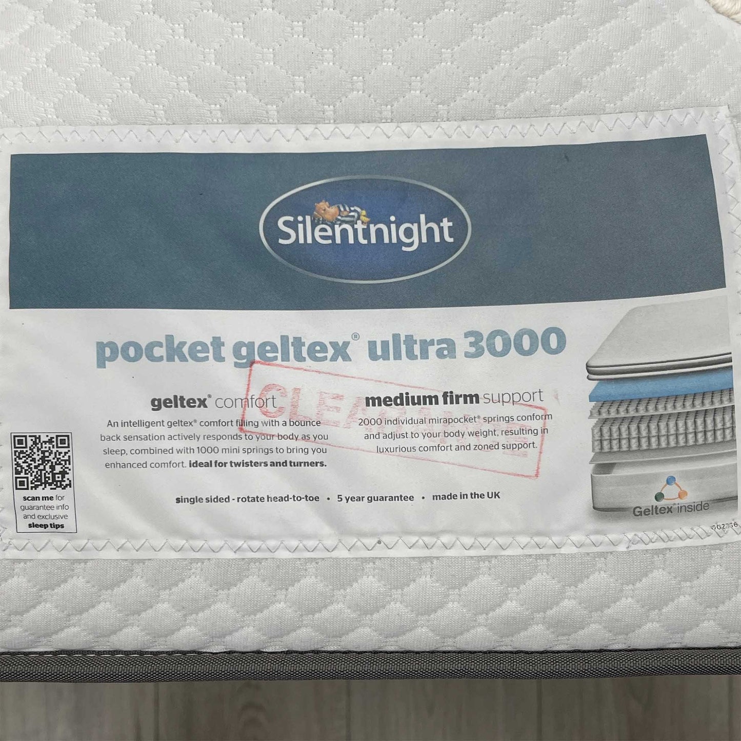 Silentnight Geltex Pocket Ultra 3000 Mattress - King