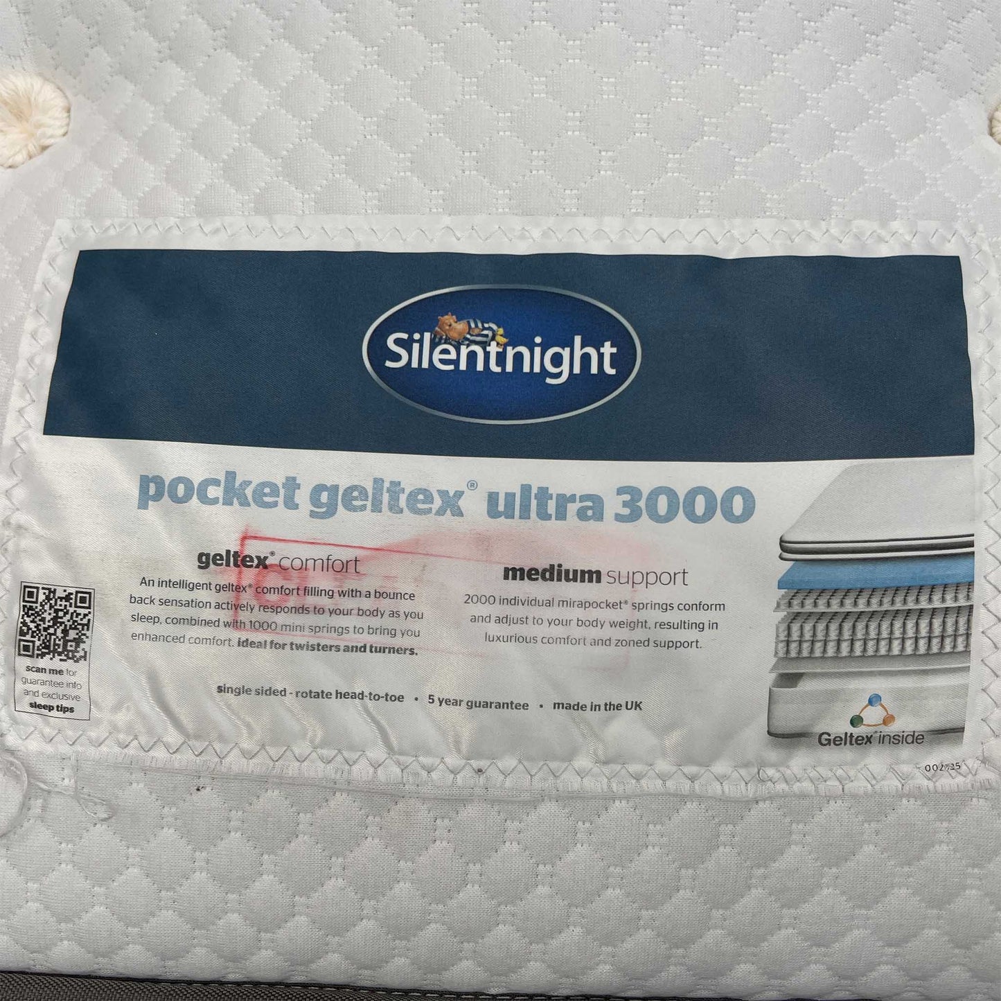Silentnight Geltex Pocket Ultra 3000 Mattress - Double