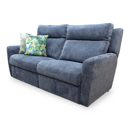 G Plan ‘Wren’ A223 Merim Denim Blue Fabric 2 Cushion 3 Seater Sofa