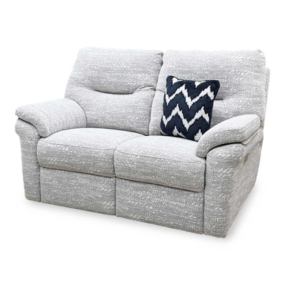 G Plan ‘Seattle’ Light Grey Fabric 2 Seater Power Recliner Sofa