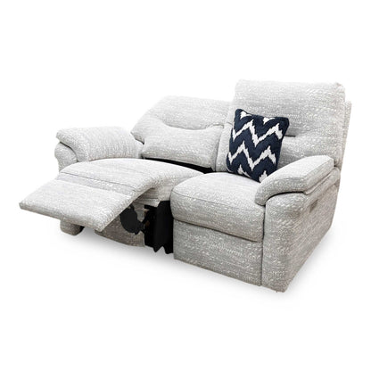 G Plan ‘Seattle’ Light Grey Fabric 2 Seater Power Recliner Sofa