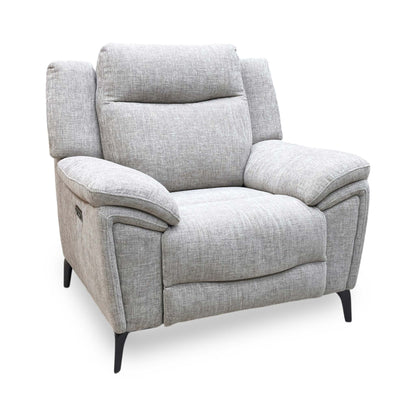 ‘Panache’ Grey Fabric Power Recliner Chair