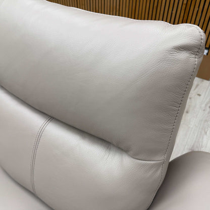 ‘Morgan’ Oslo Oyster Cat-40_08 Leather 2 Seater Power Recliner Sofa