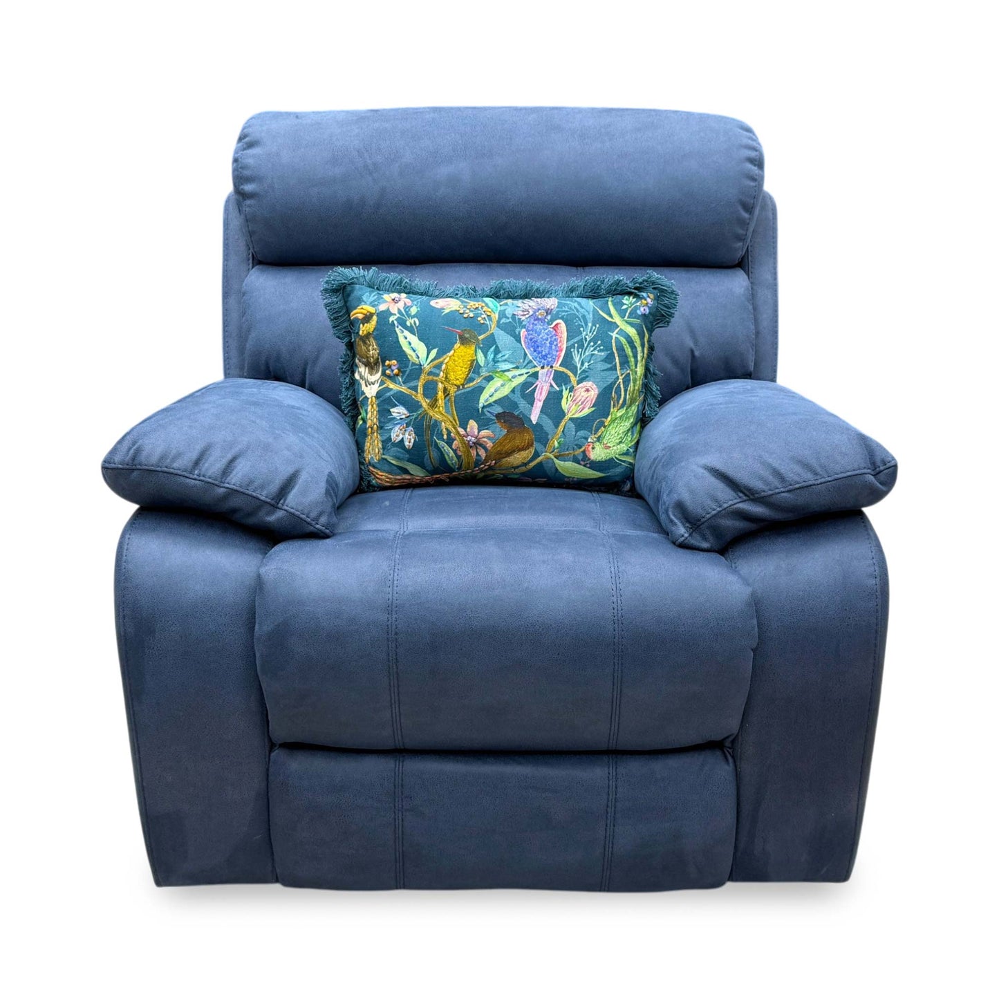 ‘Moreno’ Bfa-Blj-R10 Blue Fabric Power Recliner Armchair with Power Headrest