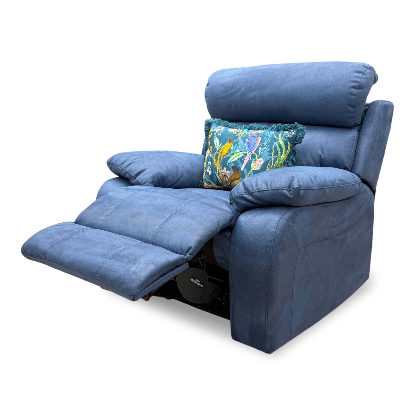 ‘Moreno’ Bfa-Blj-R10 Blue Fabric Power Recliner Armchair with Power Headrest