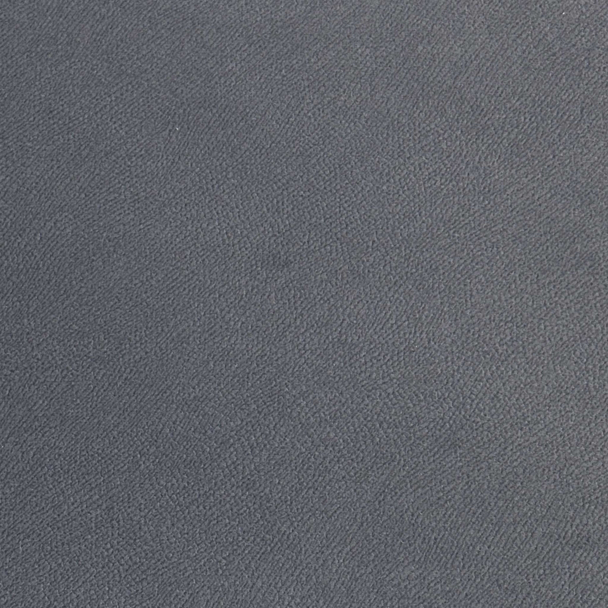Macro view of the Genius 43460 Bella Iron Grey fabric upholstery, emphasizing the dense woven textile texture, durable seams, and the integrated side control buttons with USB port.