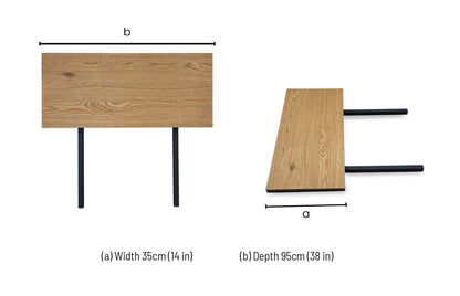 ‘Venus’ Earth Finish 35cm Dining Table Extension Leaf