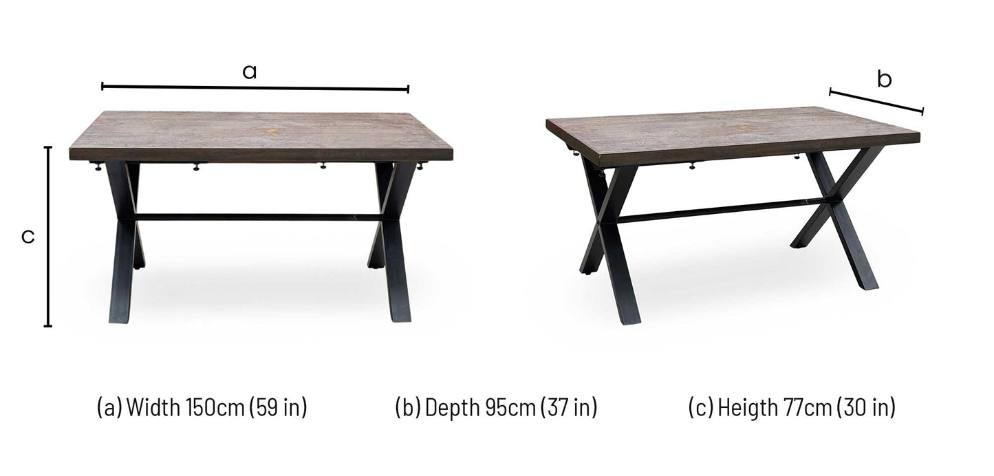 ‘Mars’ Dark Oak Solid Oak Small Dining Table Furniture Village