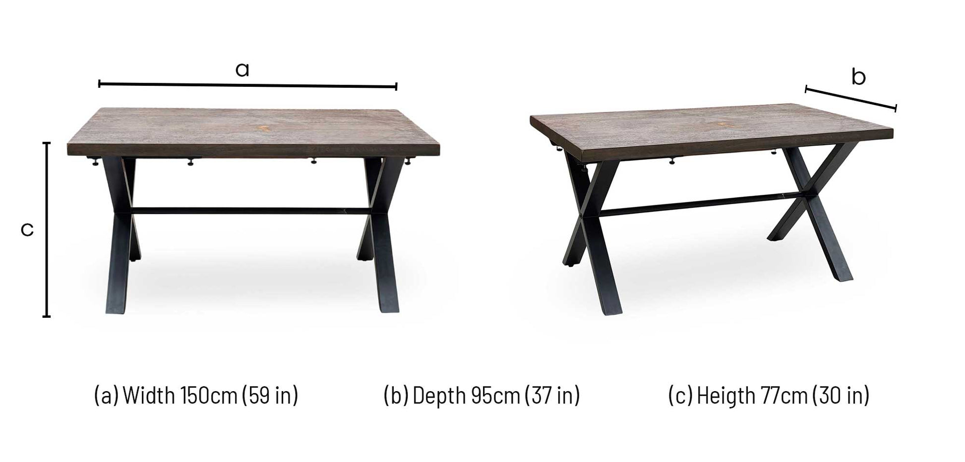 ‘Mars’ Dark Oak Solid Oak Small Dining Table Furniture Village