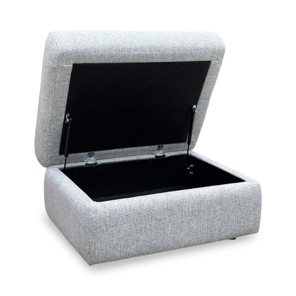 G Plan ‘Thornbury’ A940 Roche Cloud Grey Fabric Storage Footstool