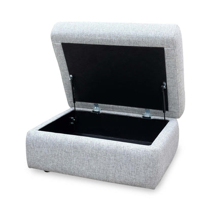 G Plan ‘Thornbury’ A940 Roche Cloud Grey Fabric Storage Footstool