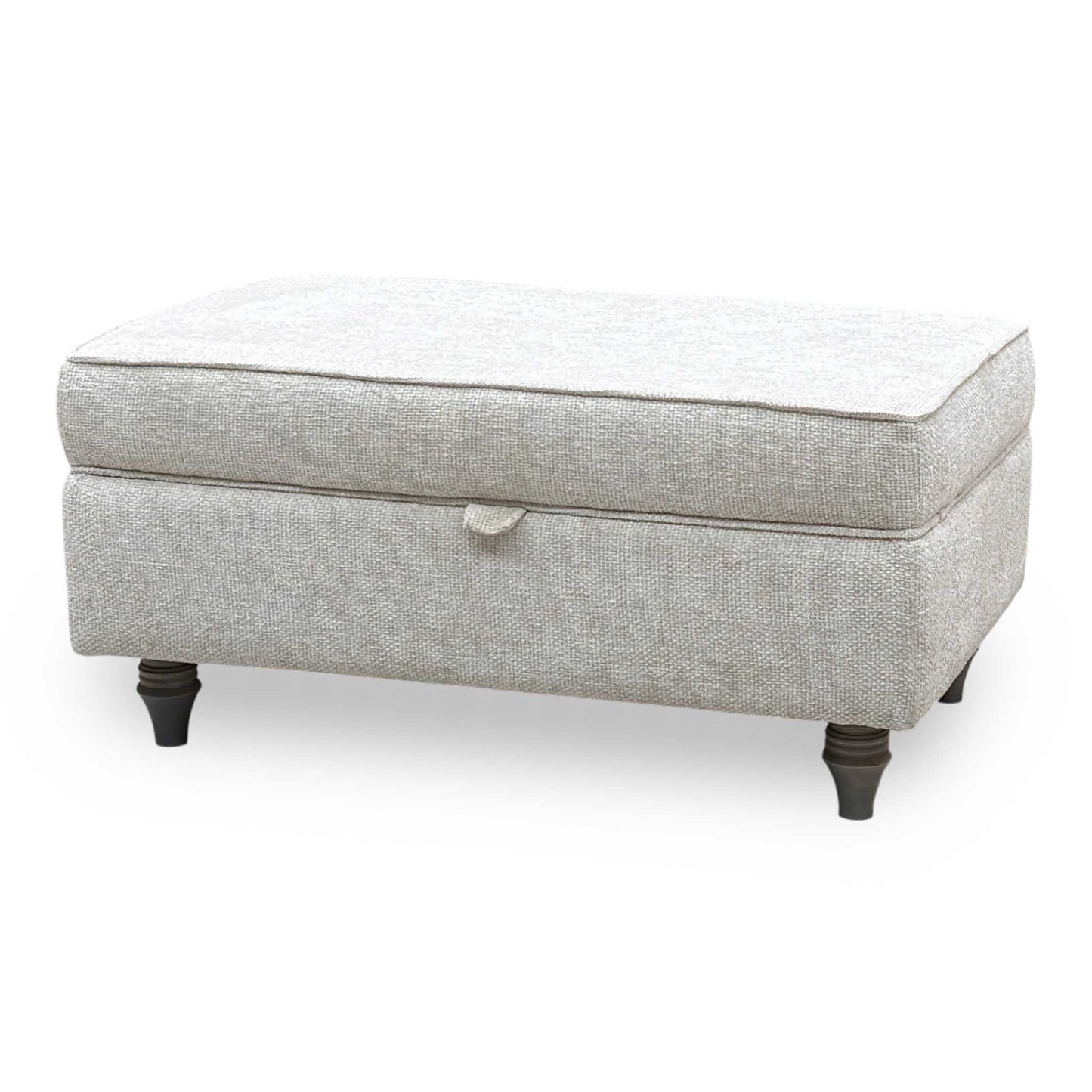 ‘Oyster Bay’ Enzo Cream Fabric Storage Footstool