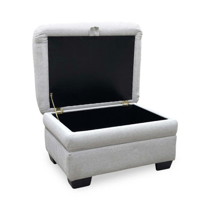 Parker Knoll ‘Hudson 23’ Fusion Stone Grey Fabric Storage Footstool
