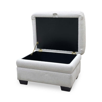 Parker Knoll ‘Hudson 23’ Fusion Stone Grey Fabric Storage Footstool